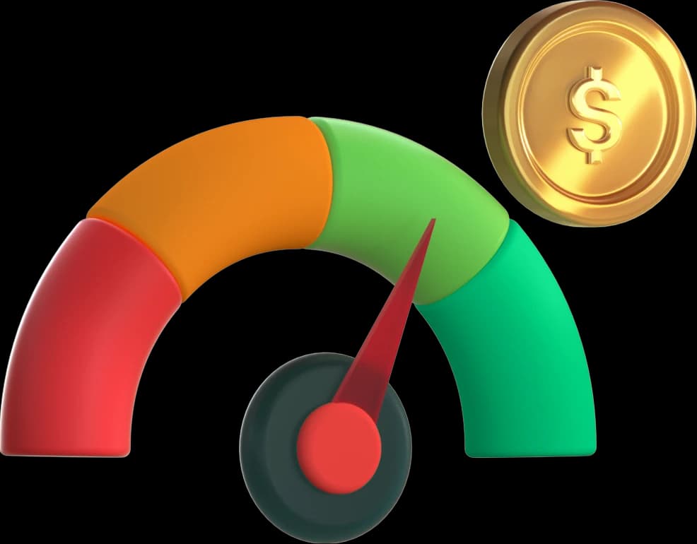 Puntuación crediticia con un tacómetro